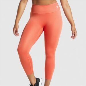 Gymshark High-Waist Ankle Leggings - Coral Orange